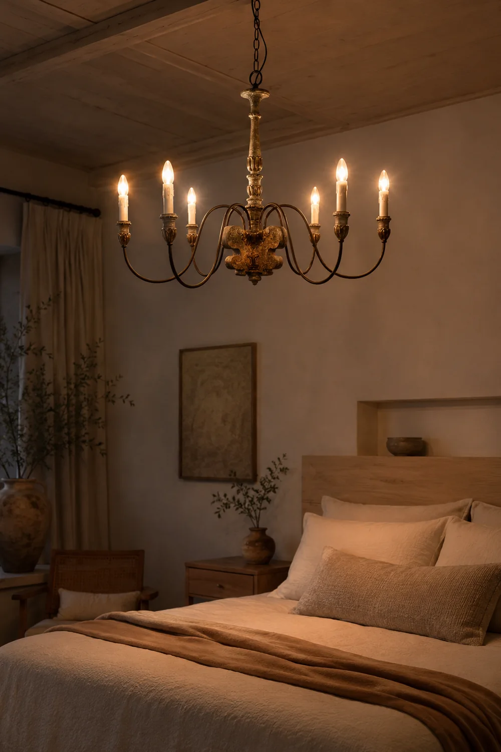 Silva Retro Design LED Chandelier Bronze Metal Living Room - Lumpaz