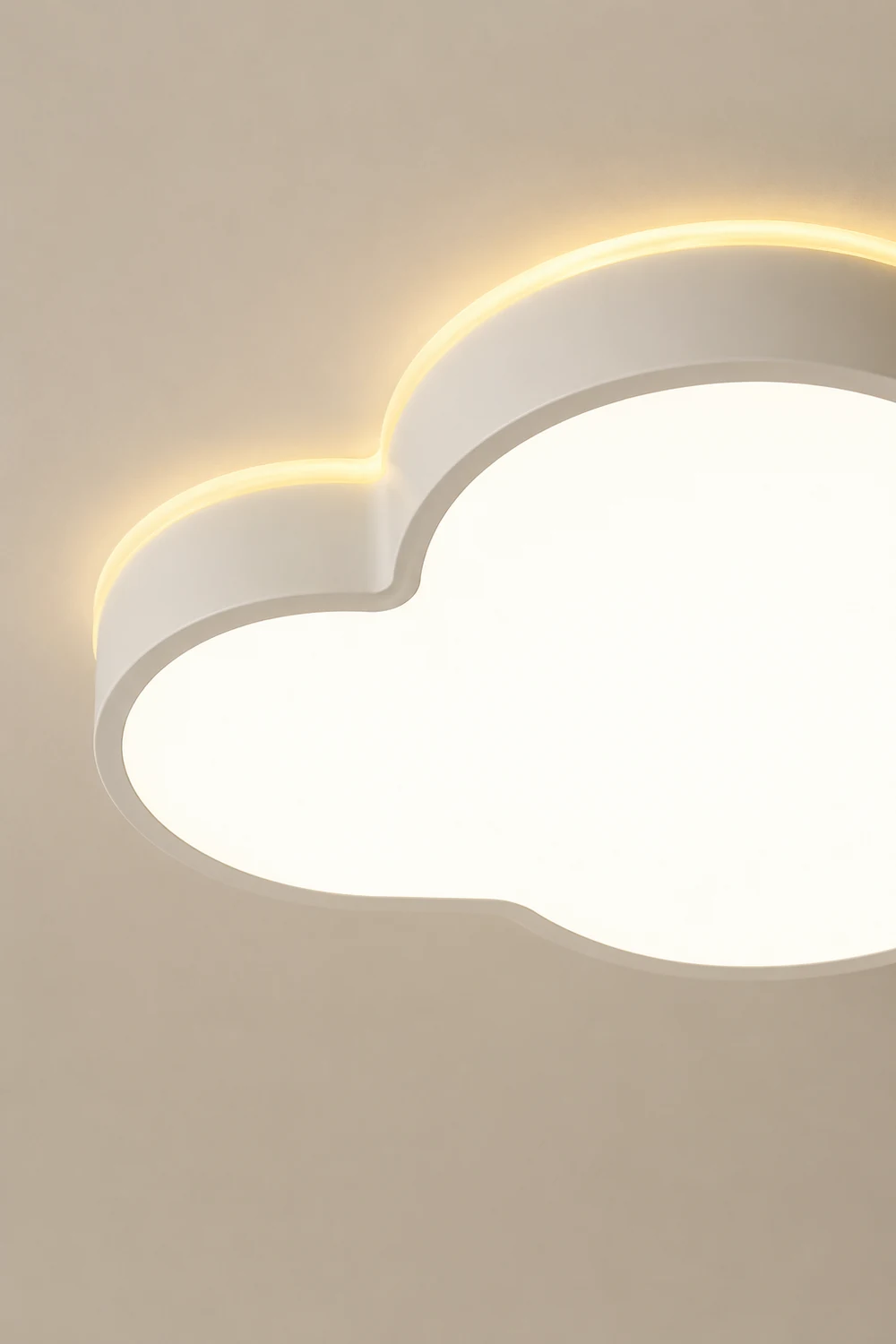 Minori Modern Flush Mount Cloud Ceiling Light, White, Metal - Lumpaz