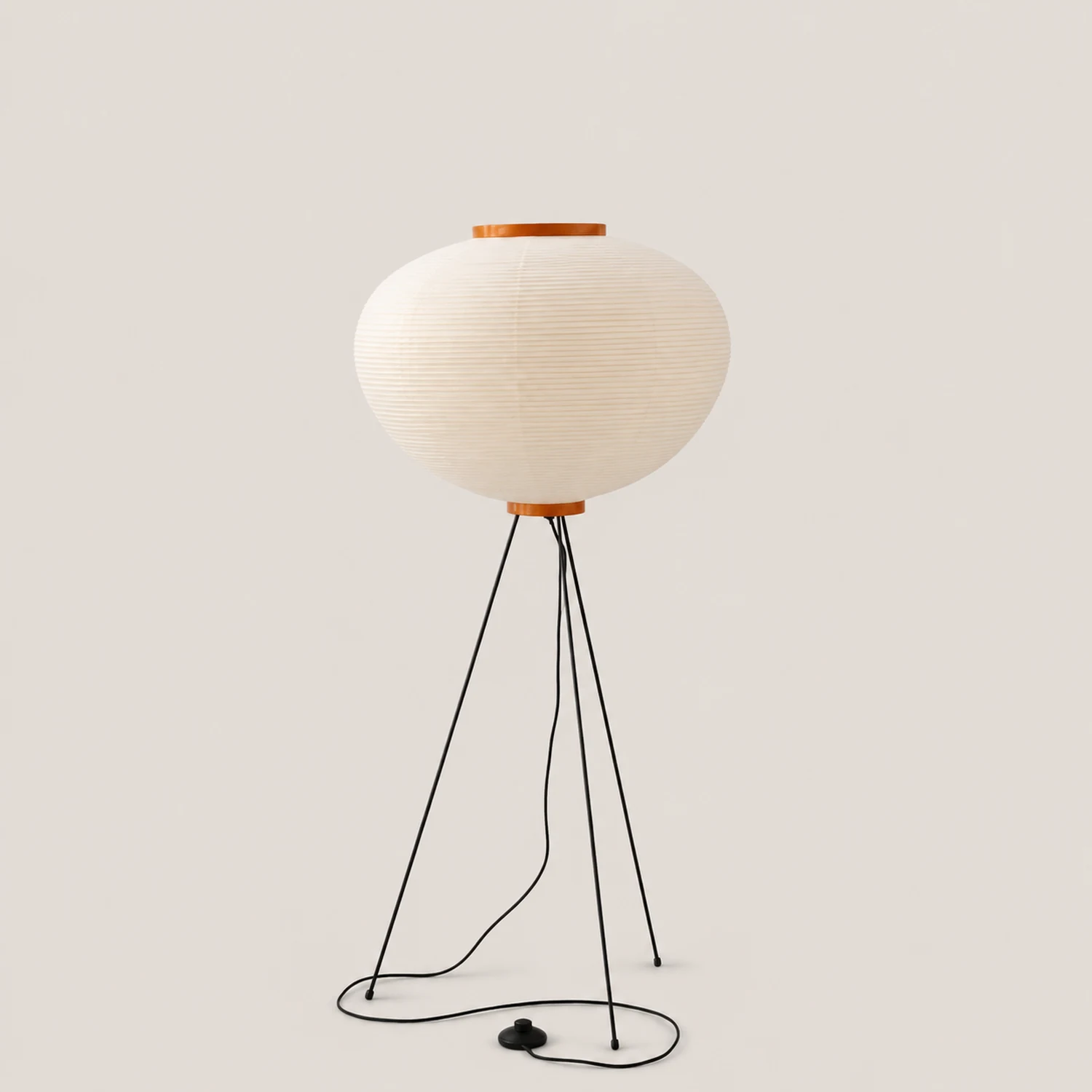 Renée Minimalist Tripod Lantern Paper Floor Lamp White - Lumpaz
