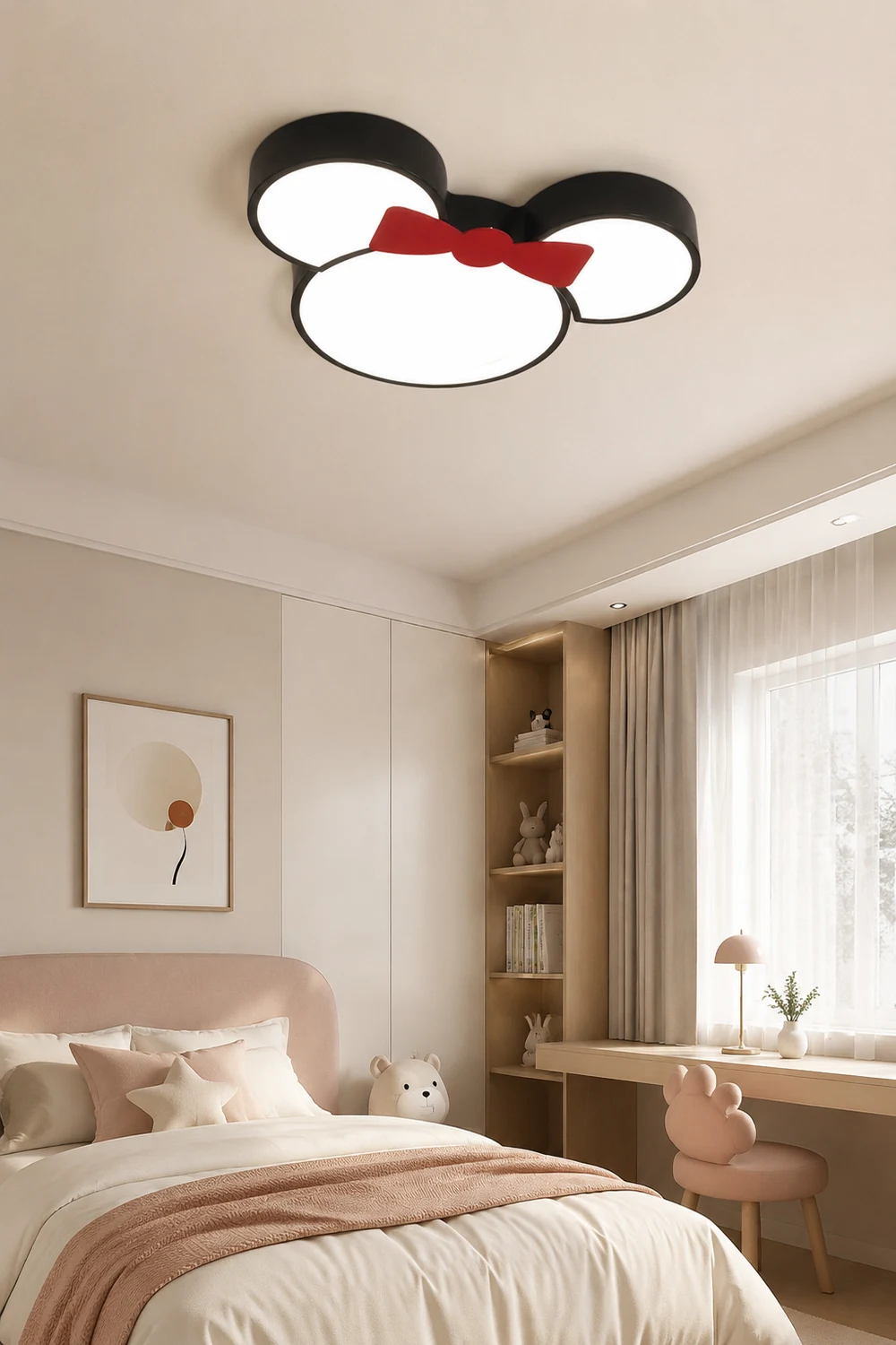 Freja Cartoon Mouse Flush Mount Ceiling Light, 2 Style - Lumpaz