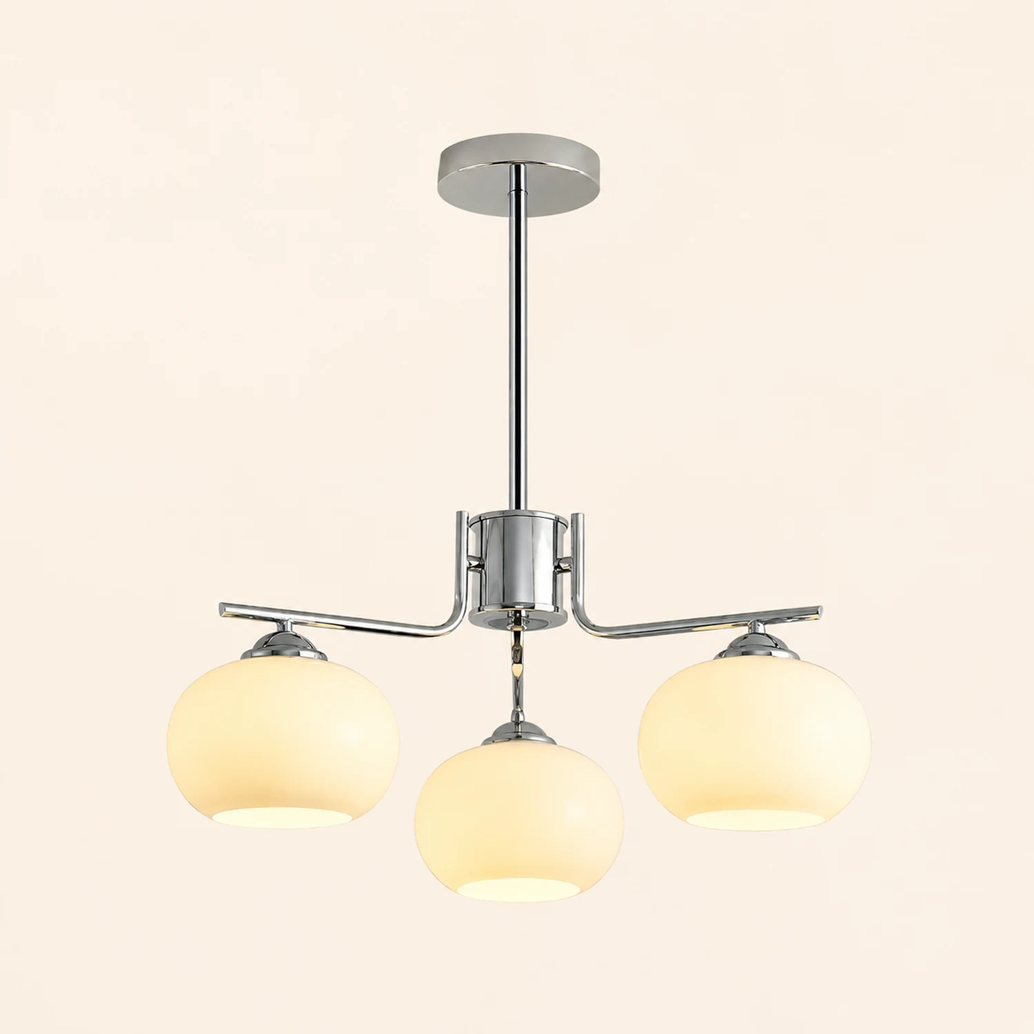 Valentina Pendant Light Semi-Circular Modern, Metal/Glass, Gold/Nickel, Dining Room - Lumpaz