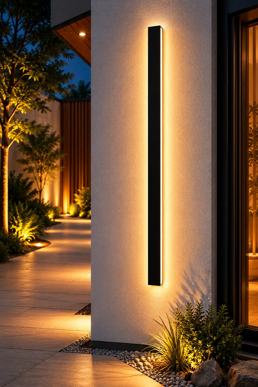 Black Friday Clearance Black Long Strip Outdoor Wall Lights Outdoor LED Lighting - Lumpaz