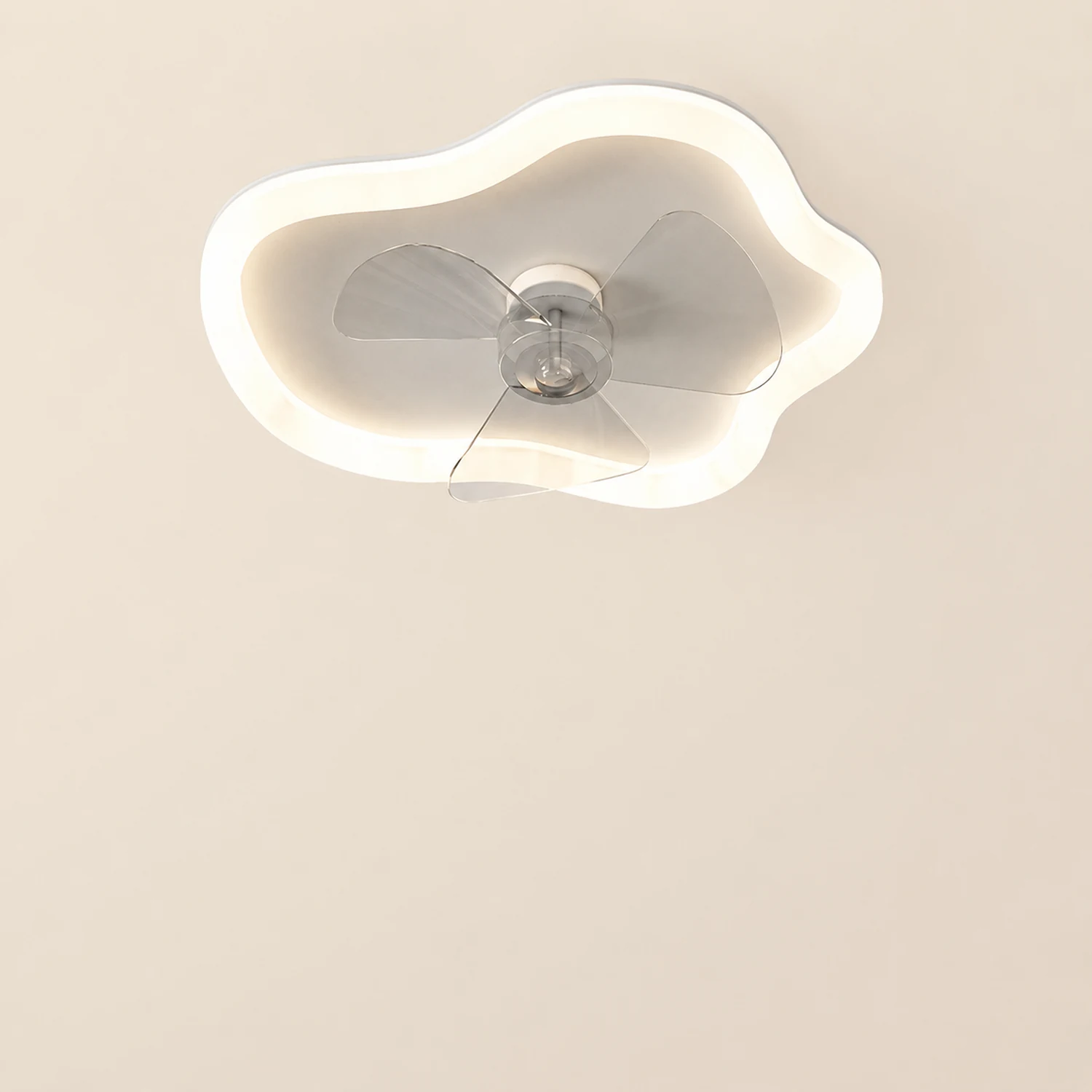 Minori Cloud Ceiling Fan with Light, L 18.1"/23.6" - Lumpaz