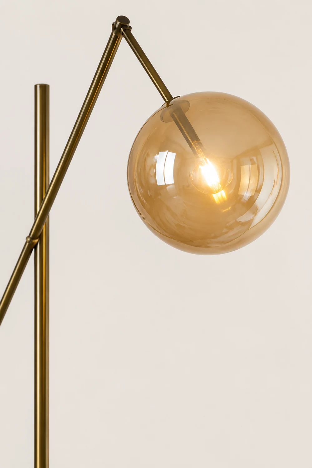 Valentina Artistic Geometric Arc Metal Floor Lamp Black/Blue - Lumpaz
