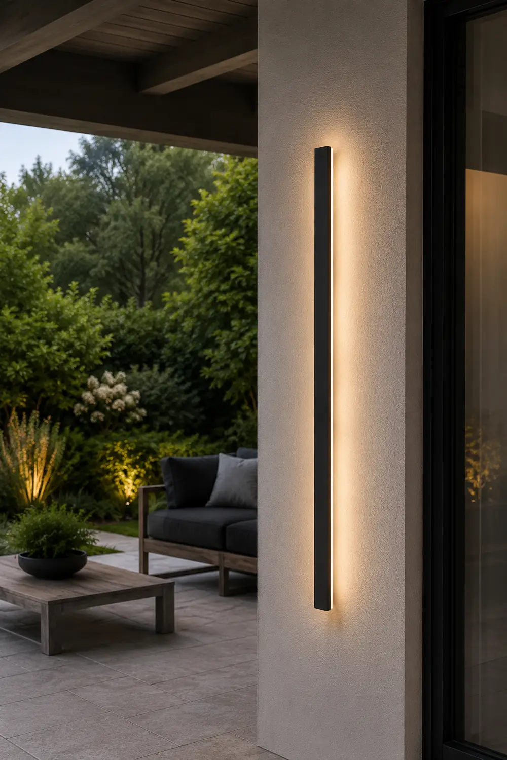 Black Friday Clearance Black Long Strip Outdoor Wall Lights Outdoor LED Lighting - Lumpaz
