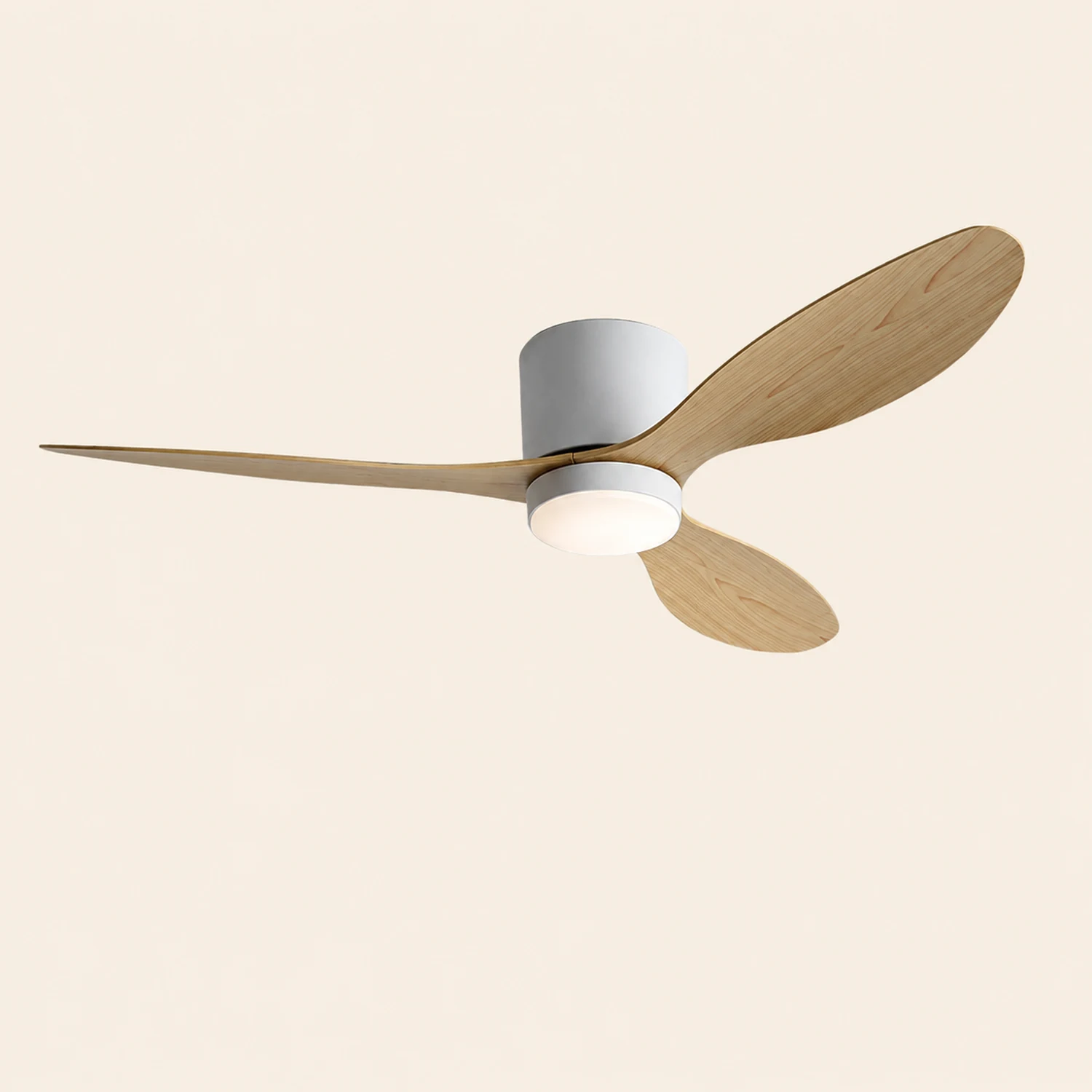Walters Minimalist 3-Blade DC Ceiling Fan with Light, Black & White - Lumpaz