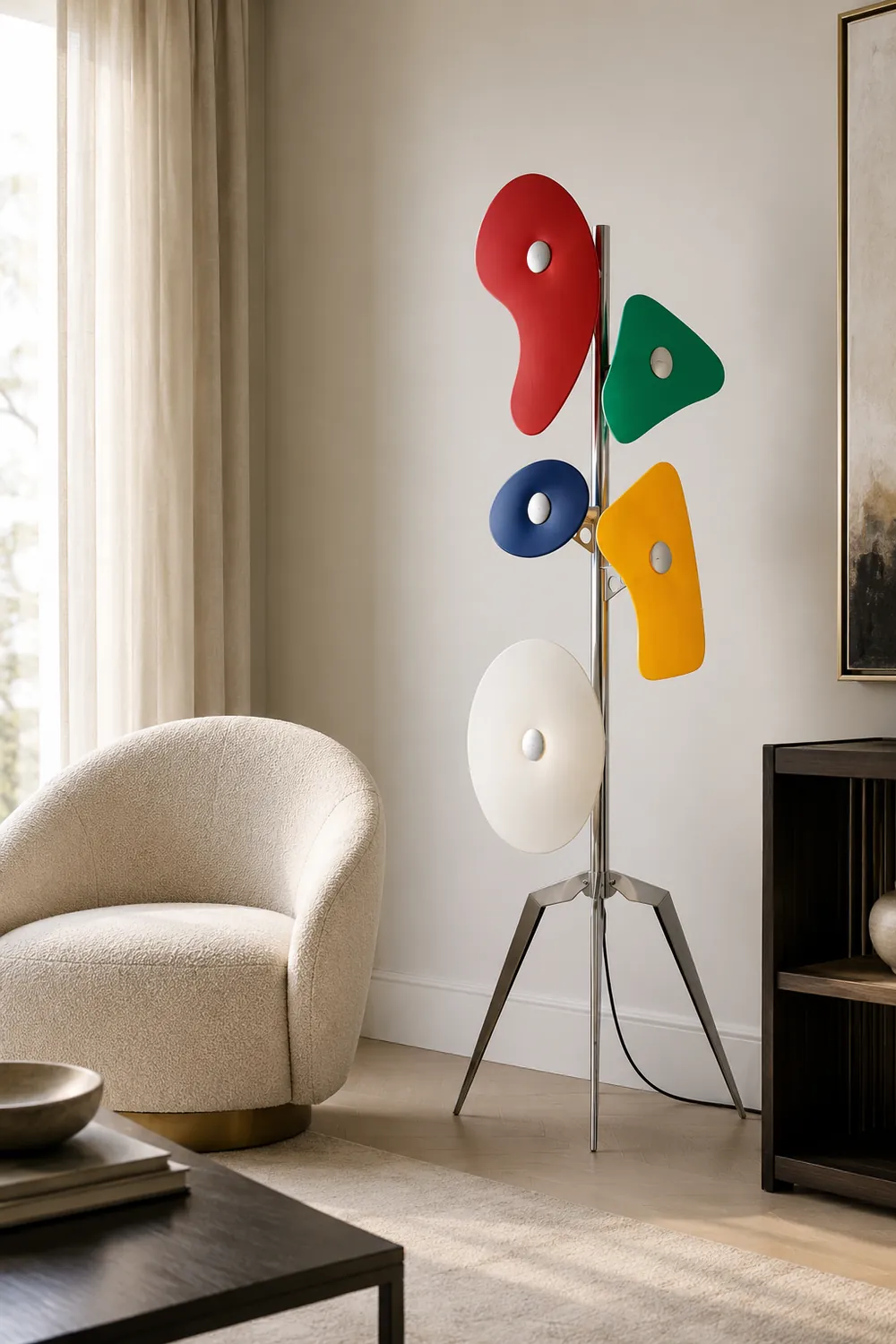 Morandi Floor Lamp Modern, ABS/Metal, Colorful, Living Room - Lumpaz