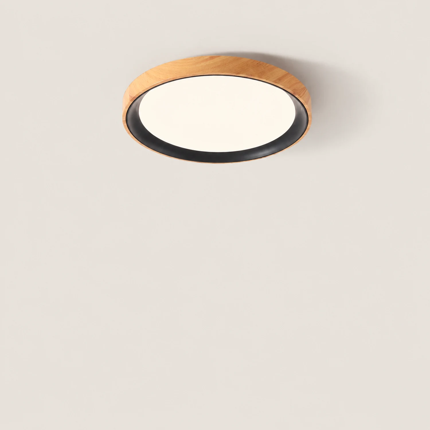 Quinn Modern LED Flush Mount Lighting White Wood/Acrylic Kitchen - Lumpaz