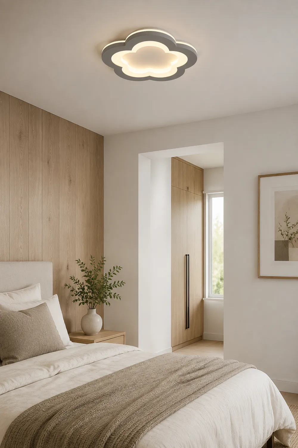 Quinn Modern Flower Metal Flush Mount Ceiling Light, Gray - Lumpaz