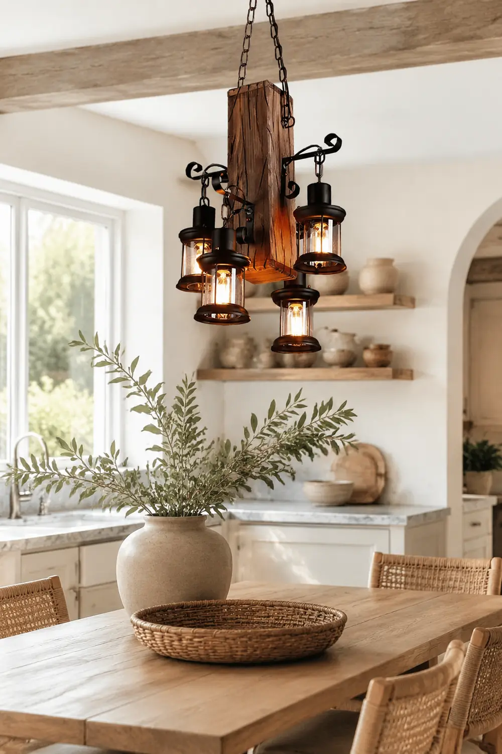 Austin Industrial Lantern Glass/Metal Pendant Light, Black - Lumpaz