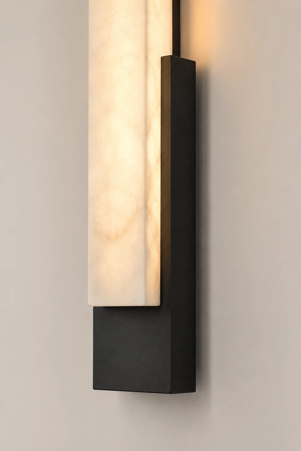 Waterproof Imitation Marble Shade LED Black Modern Outdoor Wall Light - Lumpaz