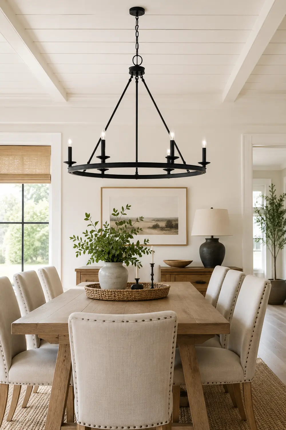 Silva Modern Candles Chandelier Black Metal Living Room/Bedroom - Lumpaz