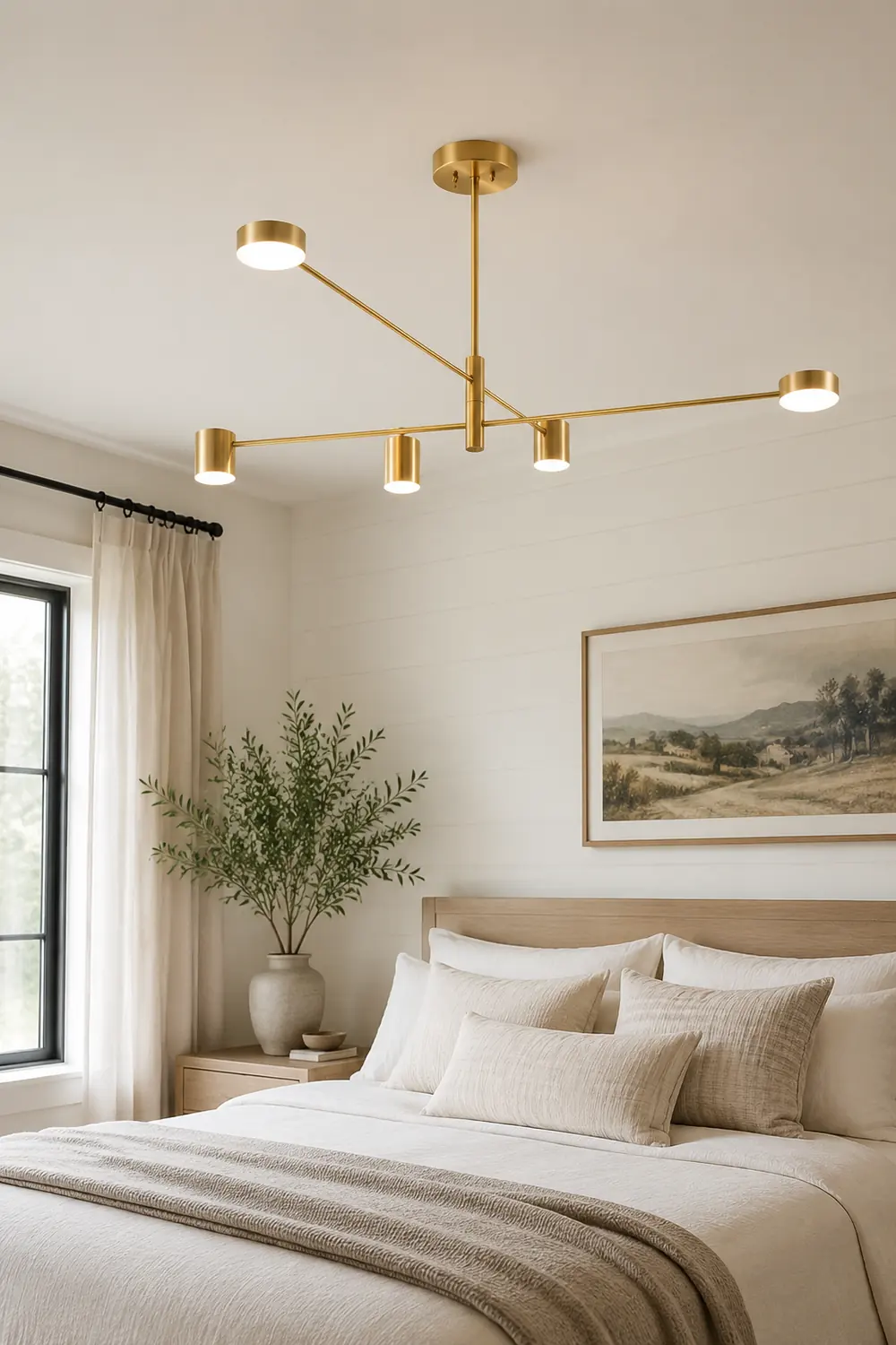 Weiss Pendant Light Branch Industrial, Metal, Black/Gold, Bedroom - Lumpaz