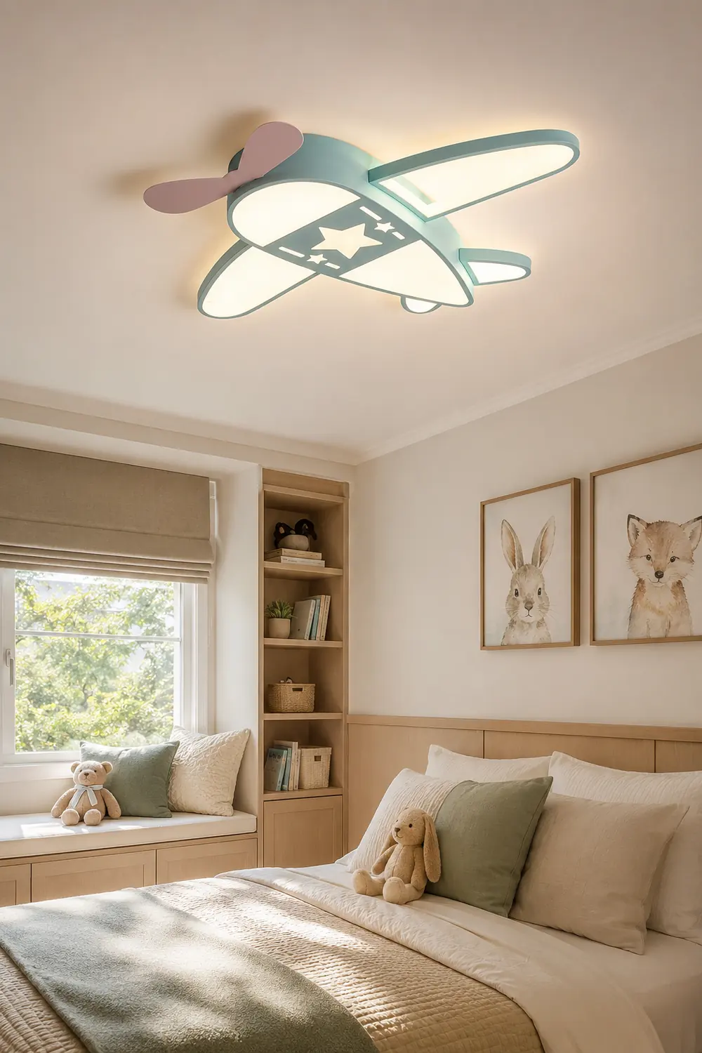 Morandi Modern Airplane Shaped Flush Mount Ceiling Light - Lumpaz