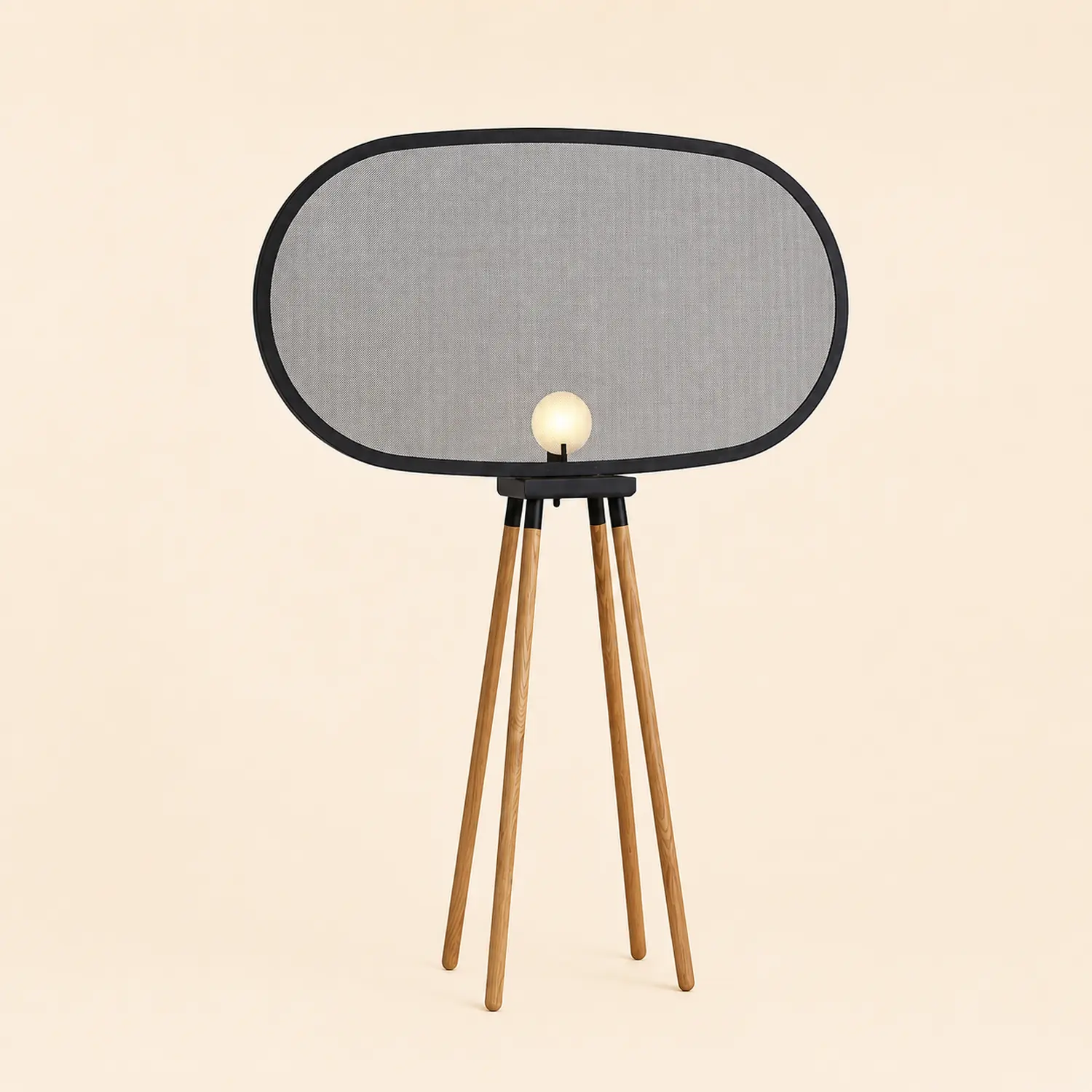 Cooley Modern Design Minimalistic Floor Lamp, Metal & Wood - Lumpaz