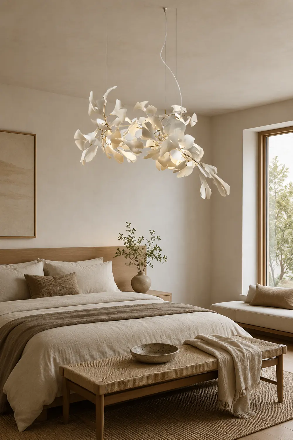 Ophelia CeraFall Modern Art Deco Organic Chandelier Metal Ceramics - Lumpaz