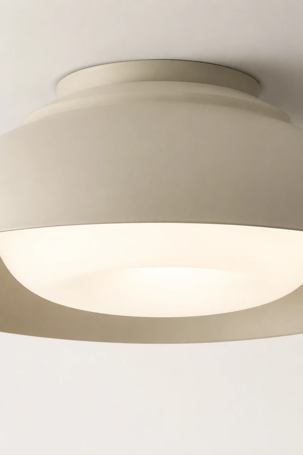 Carins Nordic Bowl Acrylic Flush Mount Ceiling Light, White - Lumpaz