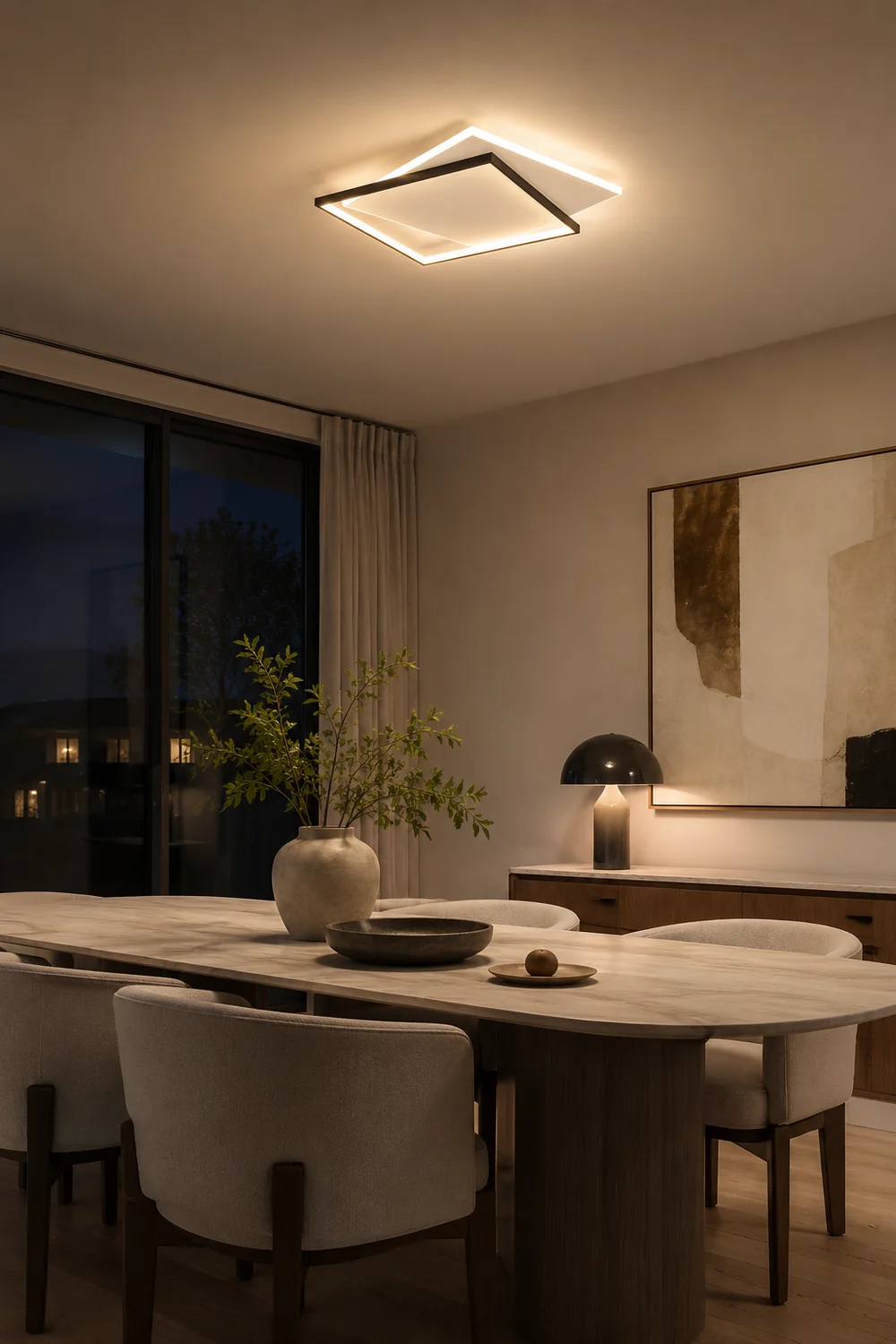 Quinn Modern Duo-Square Flush Mount Ceiling Light - Lumpaz
