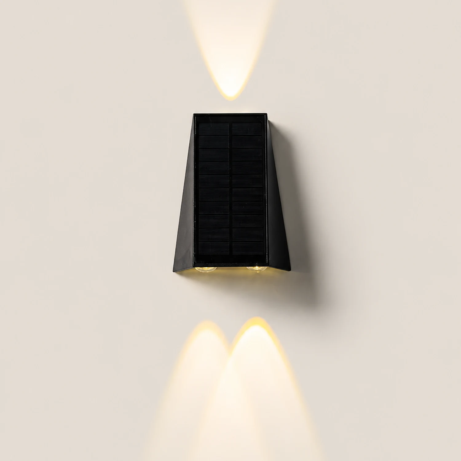 Up and Down Lighting LED Waterproof Black Modern Solar Wall Lights - Lumpaz