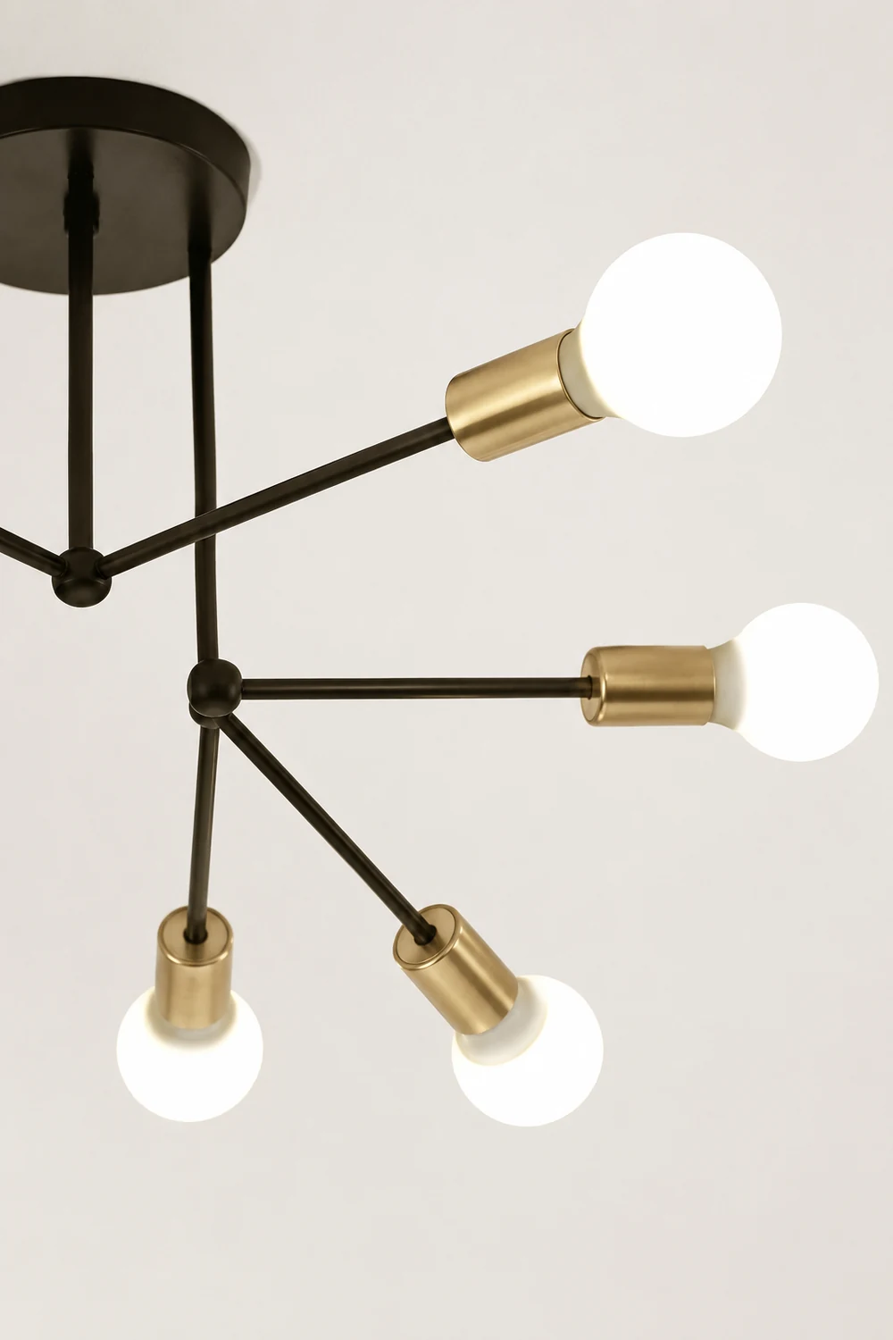 Valentina Flush Mount Ceiling Lights Linear Industrial, Metal/Glass, Bedroom - Lumpaz