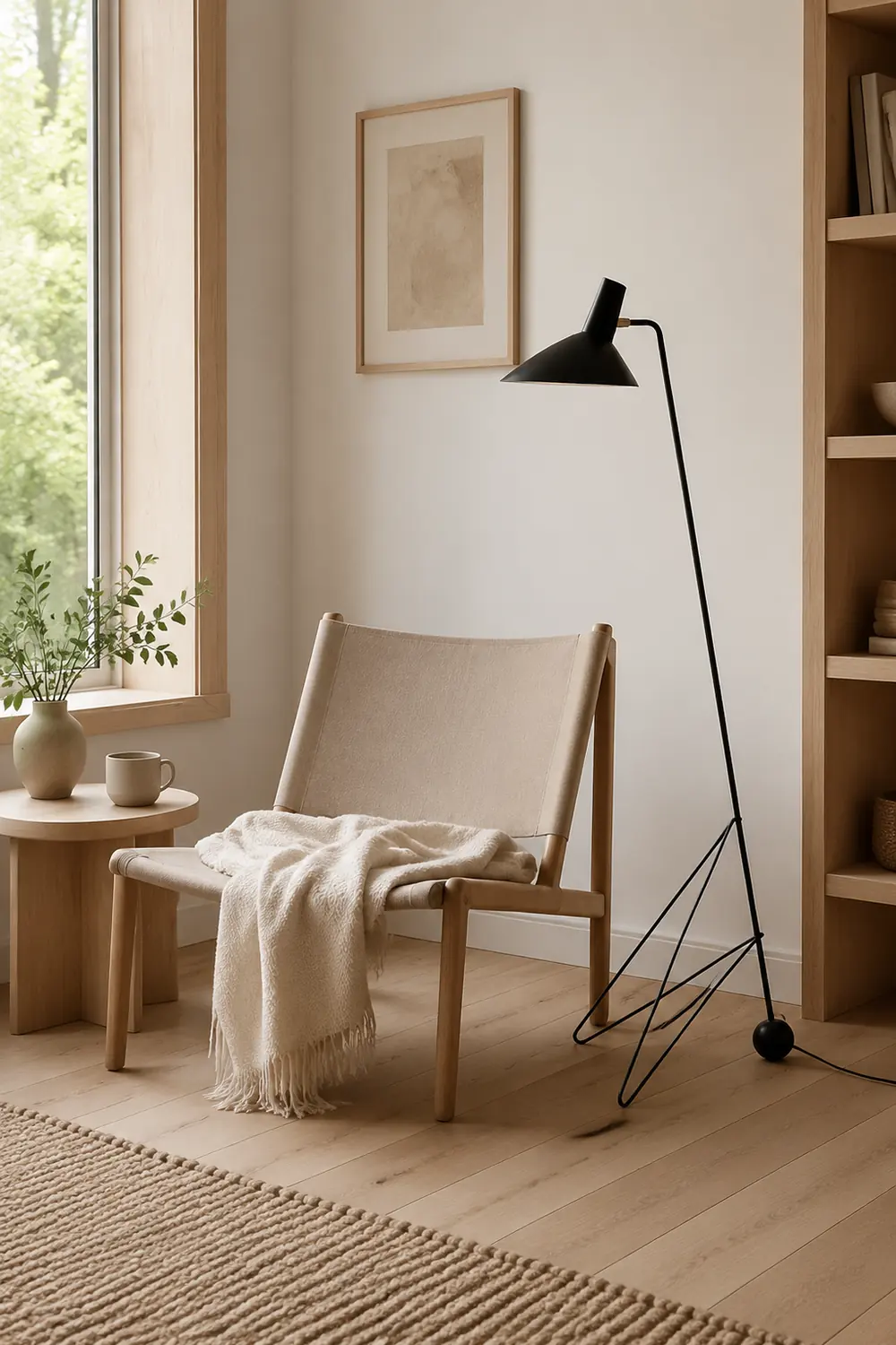 Salgado Modern Minimalist Geometric Tripod Metal Floor Lamp, Black - Lumpaz