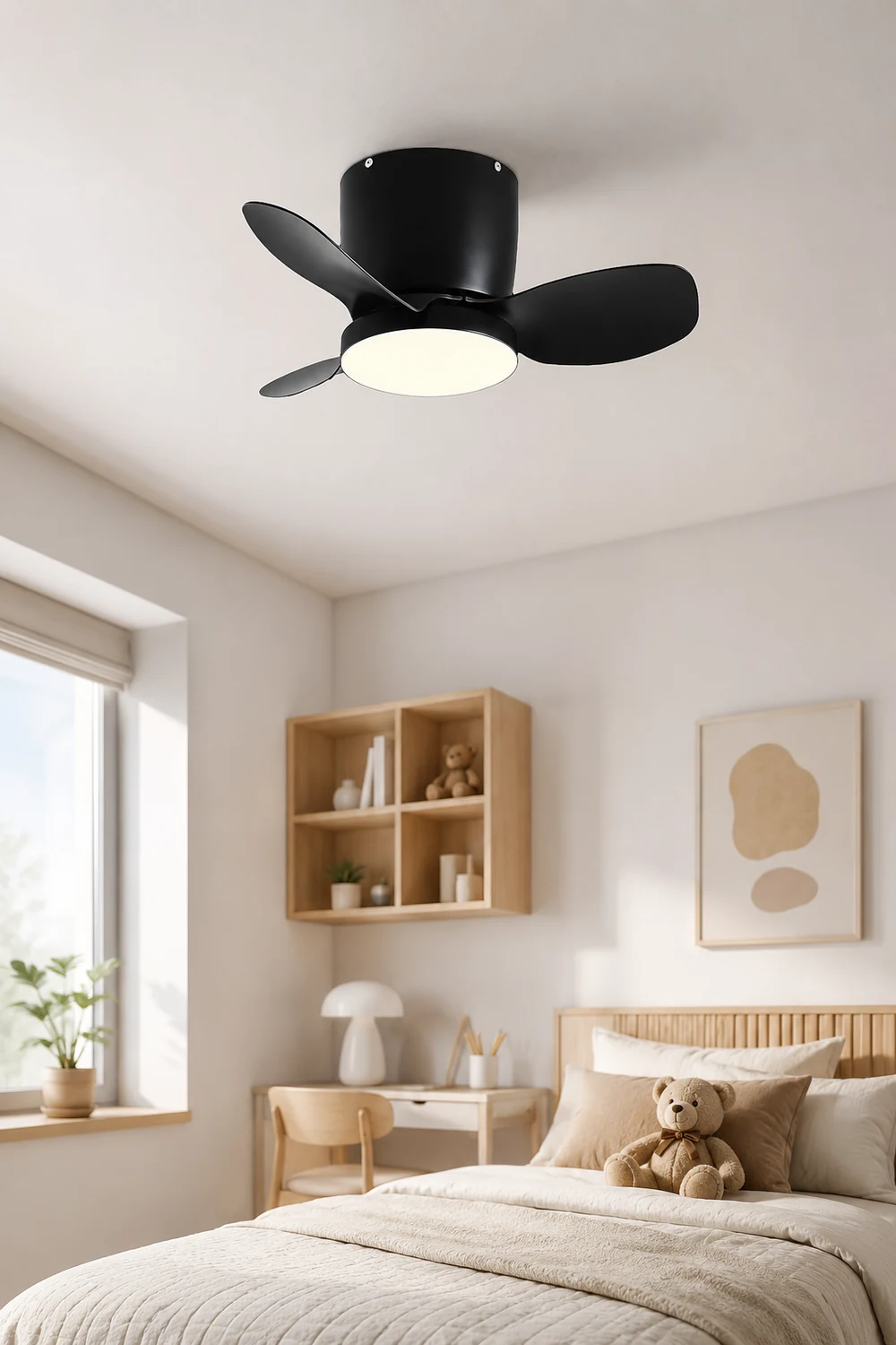Walters 3-Blade Ceiling Fan with Light, 3 Color, DIA 23.62'' - Lumpaz