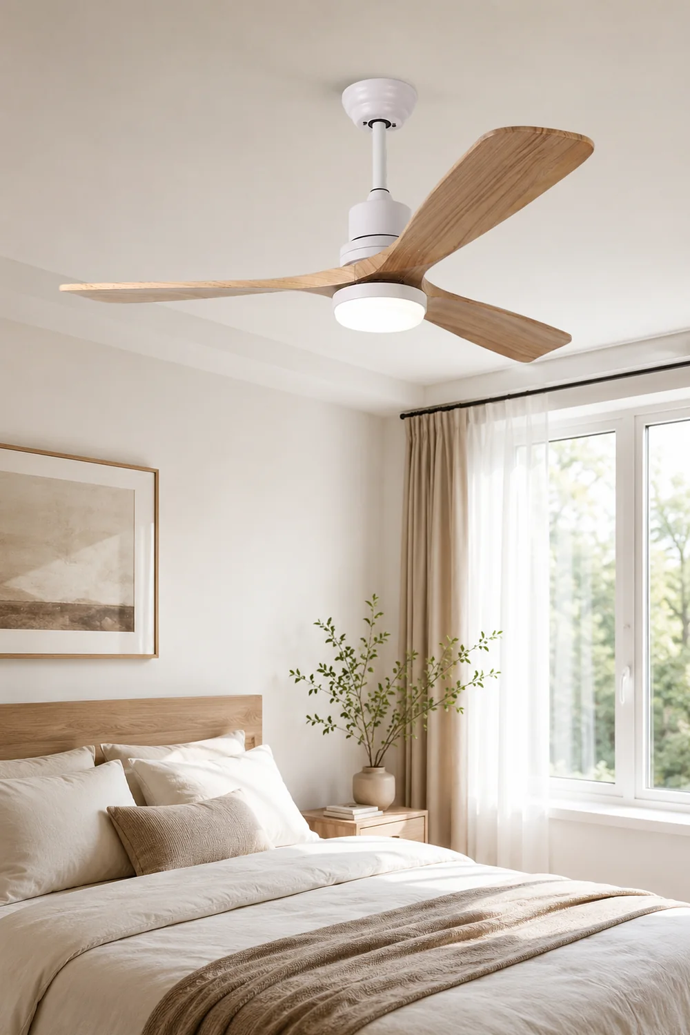 Ozawa 3-Blade Ceiling Fan with Light, DIA 52'' - Lumpaz