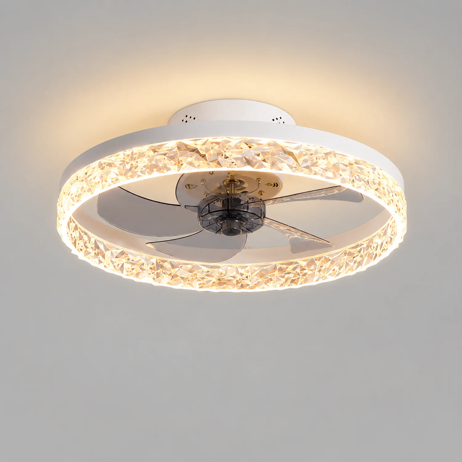 Kirsten 1-Light Ceiling Fan with Light, 4 Color, 19.5" - Lumpaz