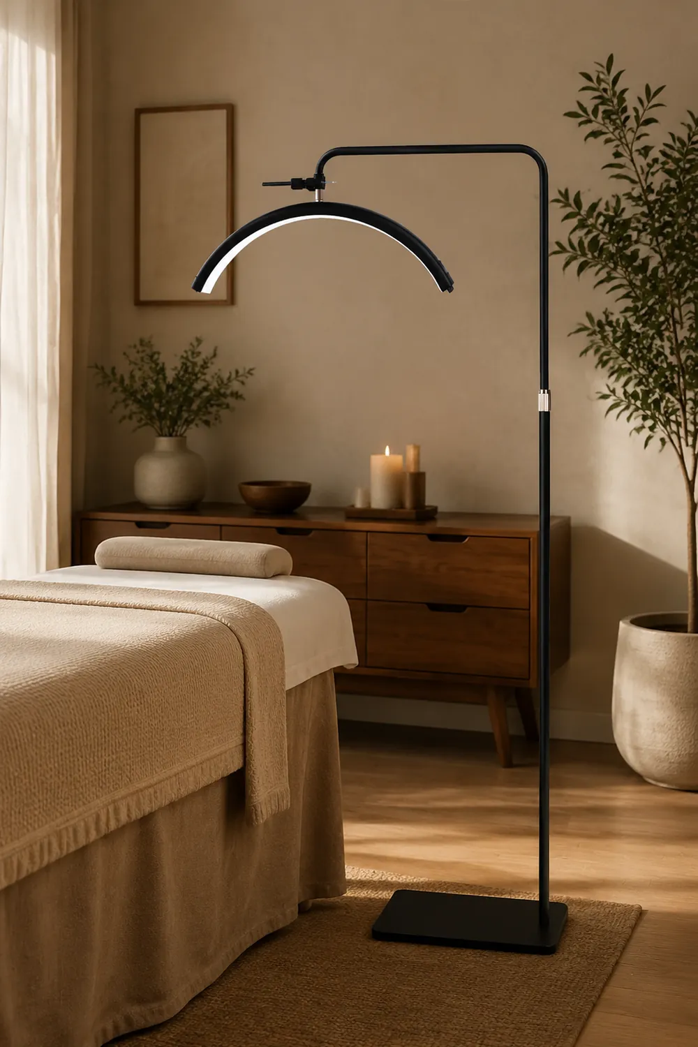 Cooley Minimalist Linear Metal Floor Lamp, Black - Lumpaz