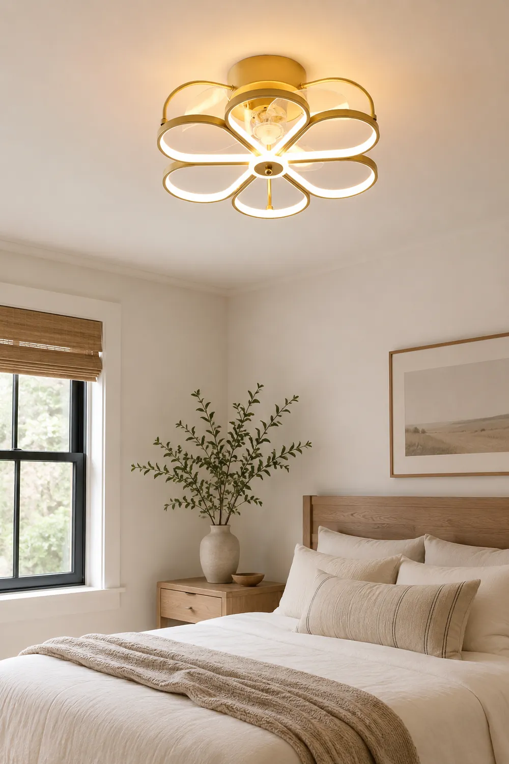 Hana Ceiling Fan with Light, 3 Style, 20" - Lumpaz