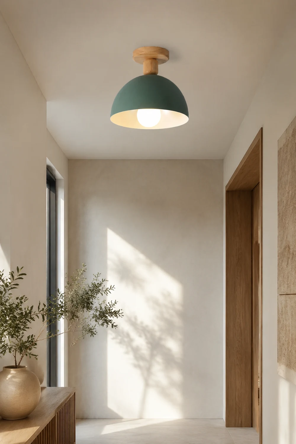 Ozawa Modern LED Ceiling Light Fixtures Wood/Metal Living Room - Lumpaz