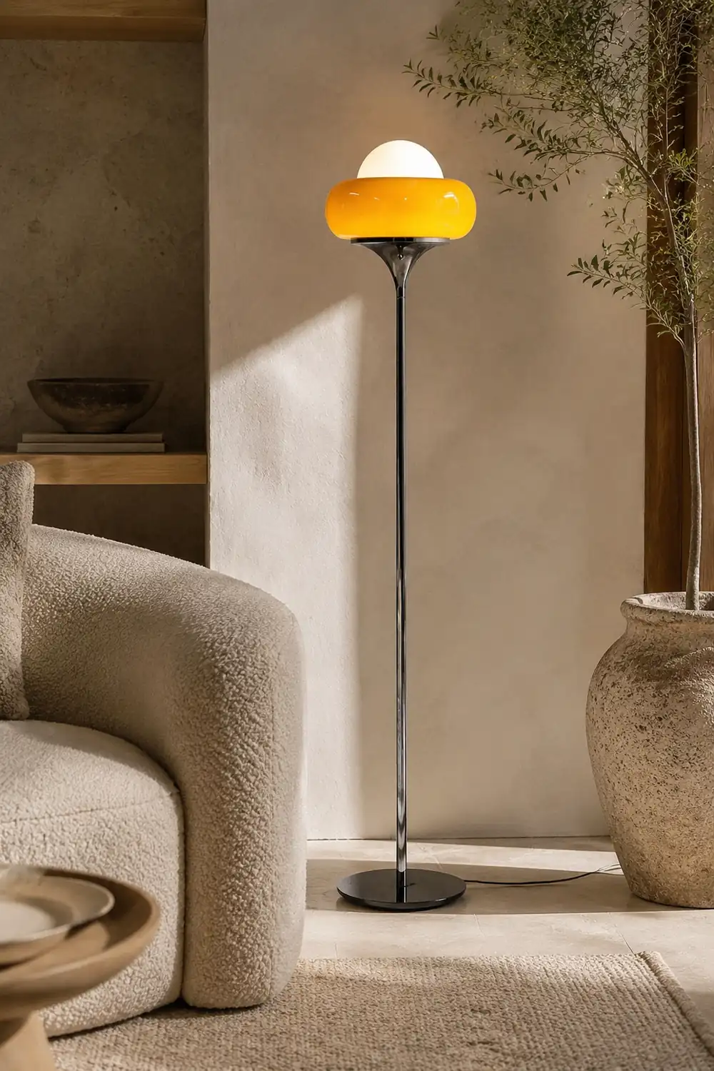 Morandi Modern Stained Glass Tall Floor Lamp Living Room - Lumpaz