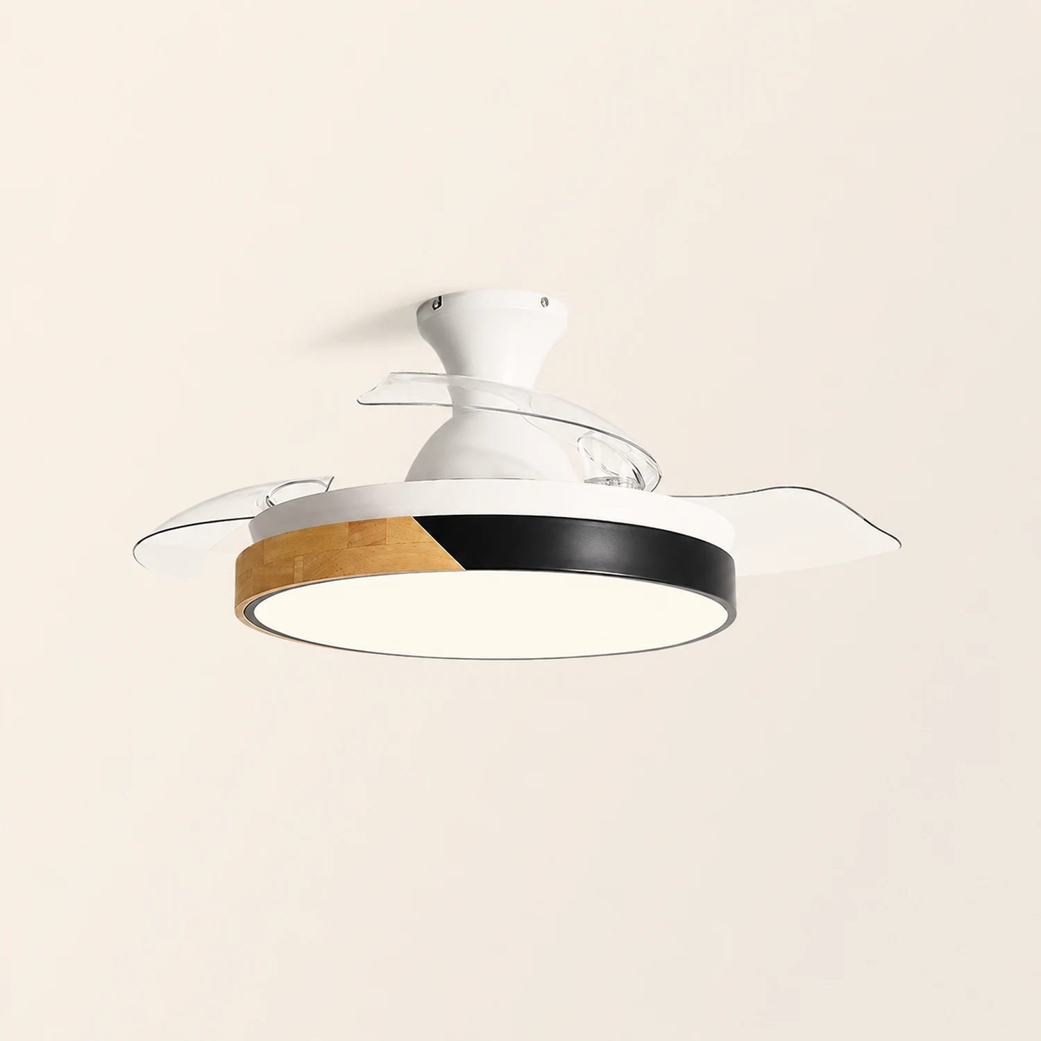 Morandi Invisible Blades Ceiling Fan With Light, 5 Color, L 35.4"/39.3" - Lumpaz