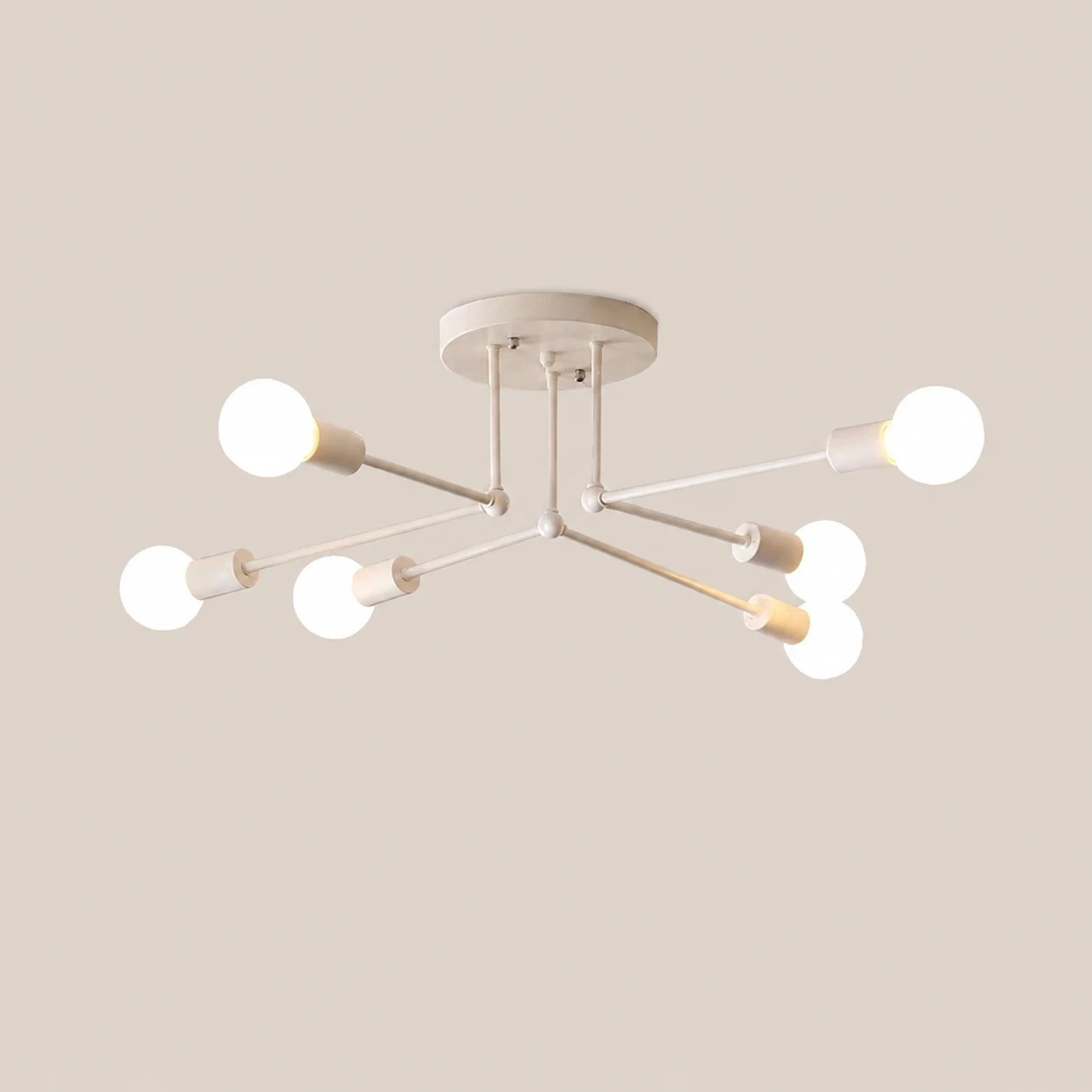Valentina Flush Mount Ceiling Lights Linear Industrial, Metal/Glass, Bedroom - Lumpaz