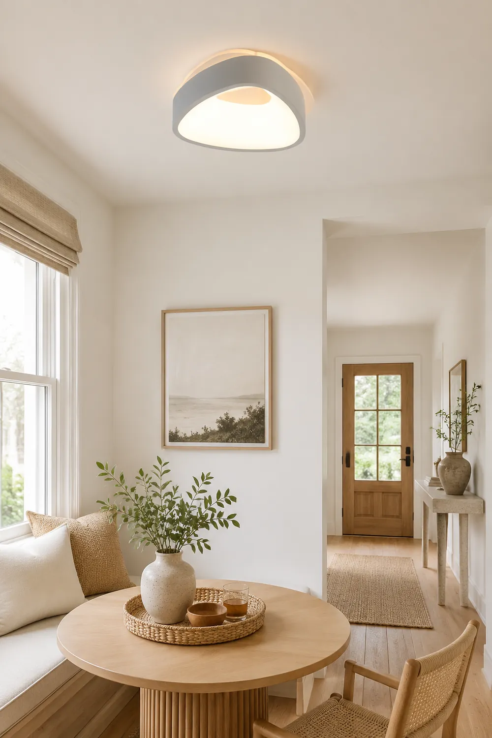 Quinn Minimalist Hollow LED Flush Mount Ceiling Light, Round/Square - Lumpaz