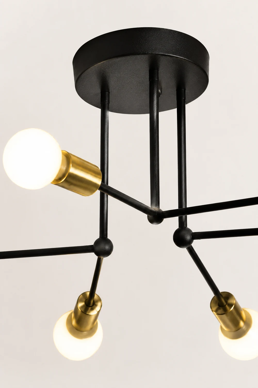 Valentina Flush Mount Ceiling Lights Linear Industrial, Metal/Glass, Bedroom - Lumpaz