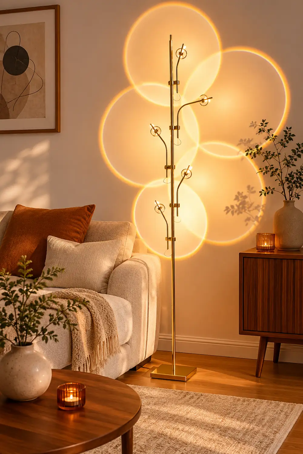 Salgado Modern Floor Lamp Sunset Projector Living Room - Lumpaz
