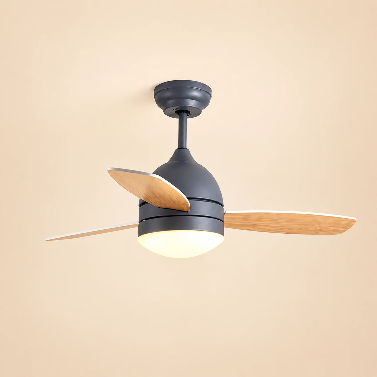 Haydn 3-Blade DC Modern Ceiling Fan with Light, Summer, 41'' - Lumpaz