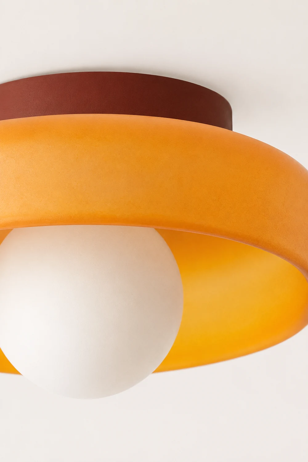 Morandi Modern Glass/Metal Flush Mount Ceiling Light 3 Colors Bedroom - Lumpaz