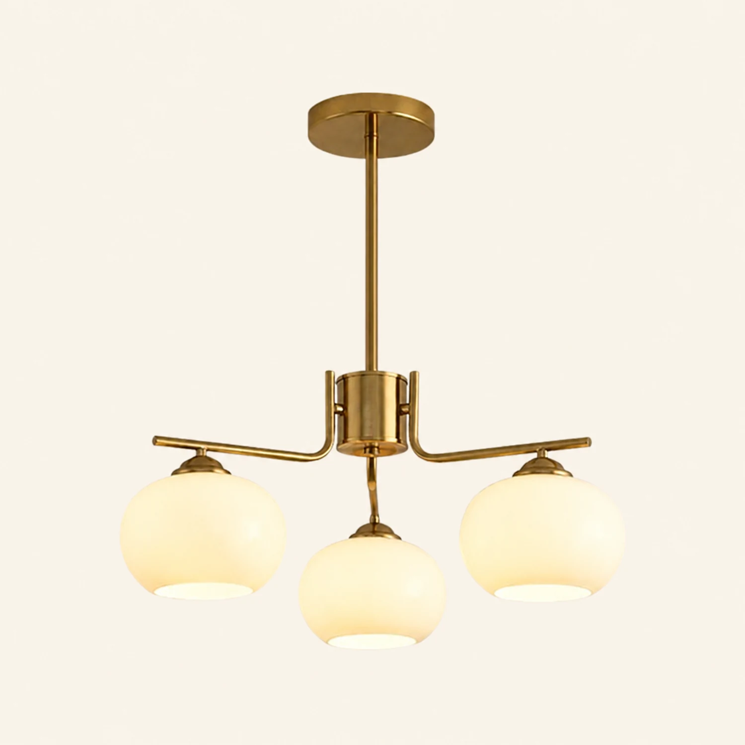 Valentina Pendant Light Semi-Circular Modern, Metal/Glass, Gold/Nickel, Dining Room - Lumpaz