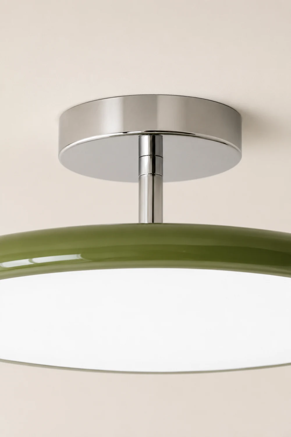 Valentina Vintage Flush Mount Ceiling Light Metal Red/White/Green LED Bedroom - Lumpaz