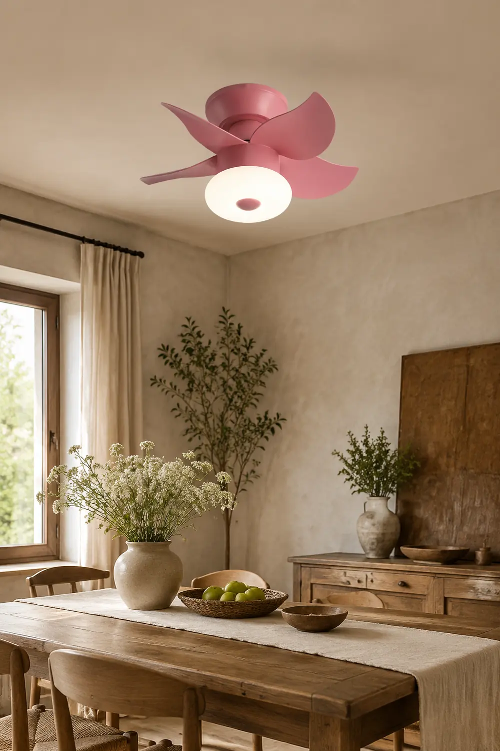 Morandi 5-Blade Ceiling Fan with Light, 3 Color, 24'' - Lumpaz