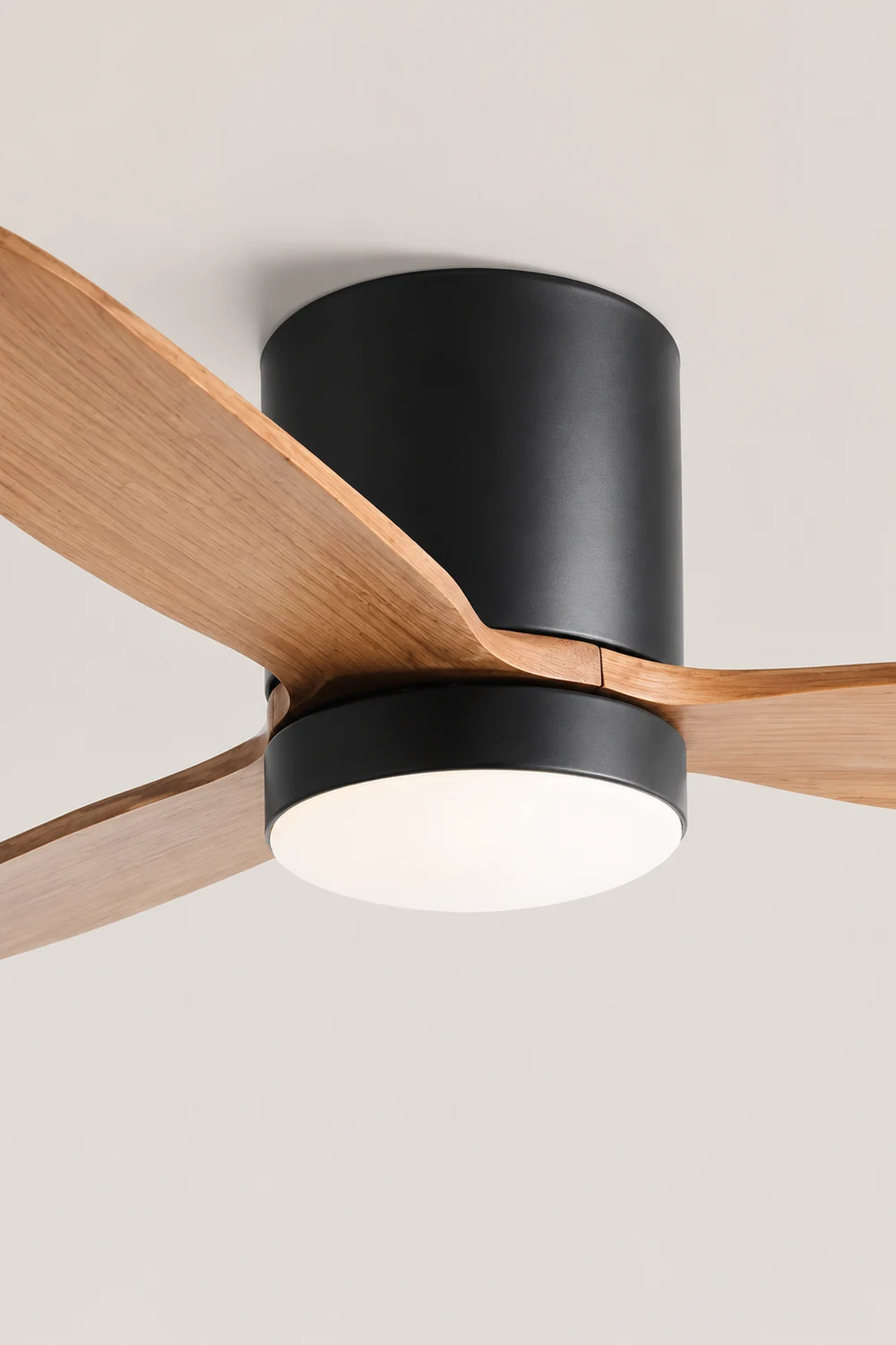 Walters 3-Blade Black Ceiling Fan with Light, 2 Color, DIA 48'' - Lumpaz