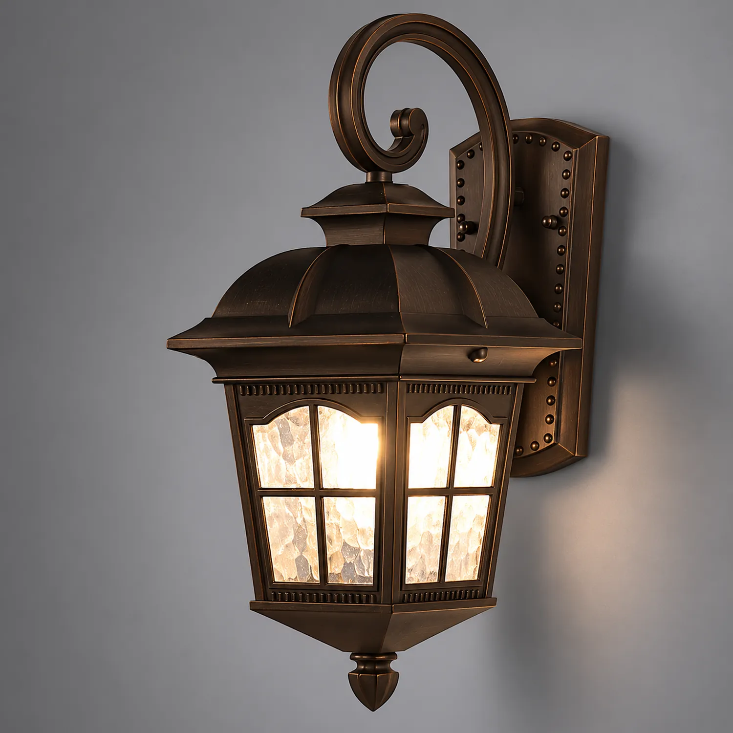 Waterproof Retro Elegant LED Glass European Style Outdoor Wall Lights - Lumpaz