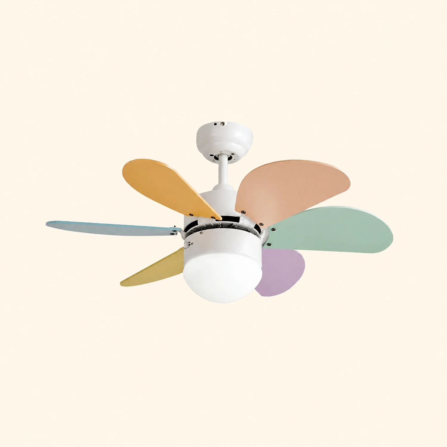 Morandi 5-Blade Ceiling Fan Round Light, Metal, DIA35.43‘’ - Lumpaz