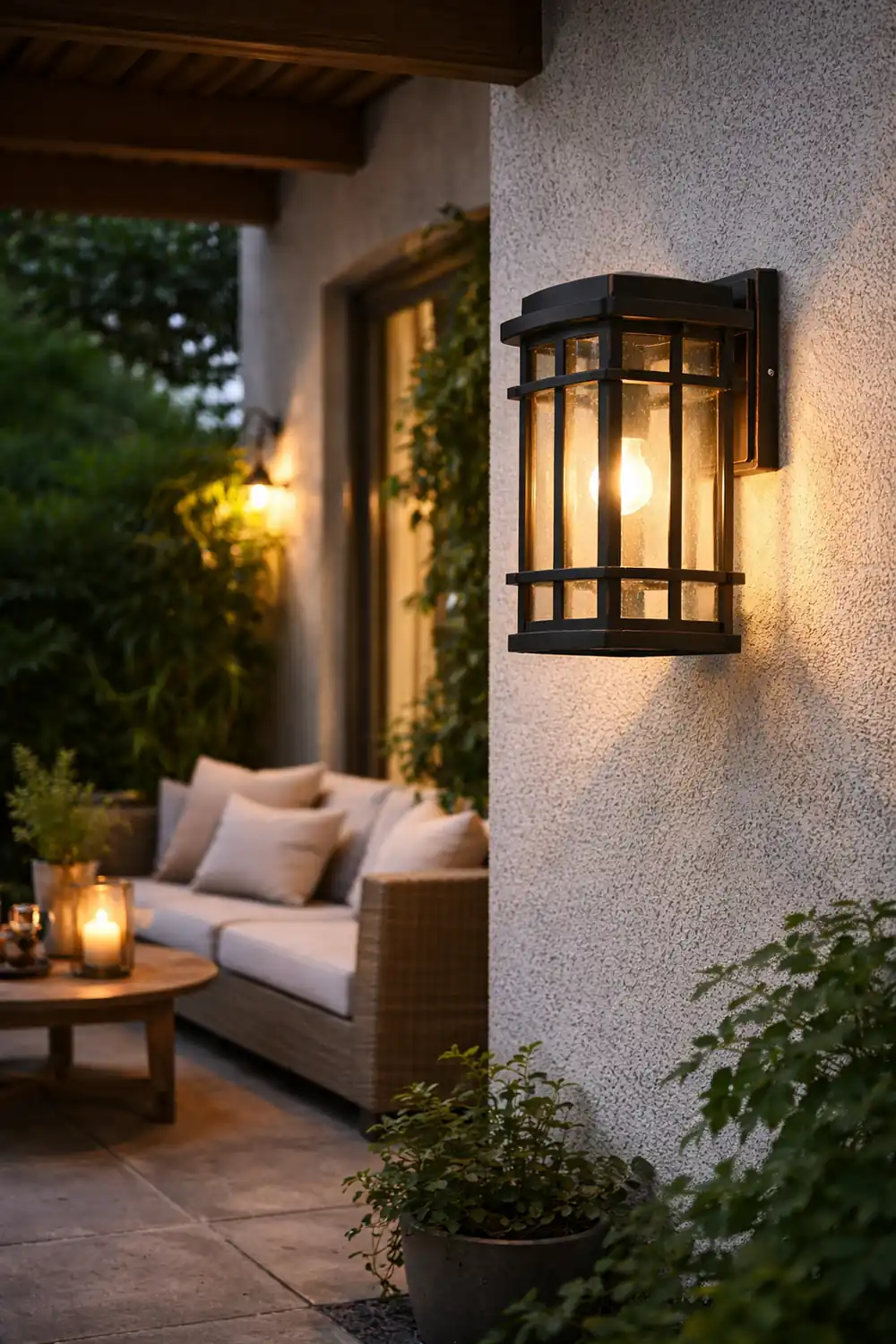 Retro Simple Waterproof Bubbles Glass Shade Modern Outdoor Wall Light - Lumpaz