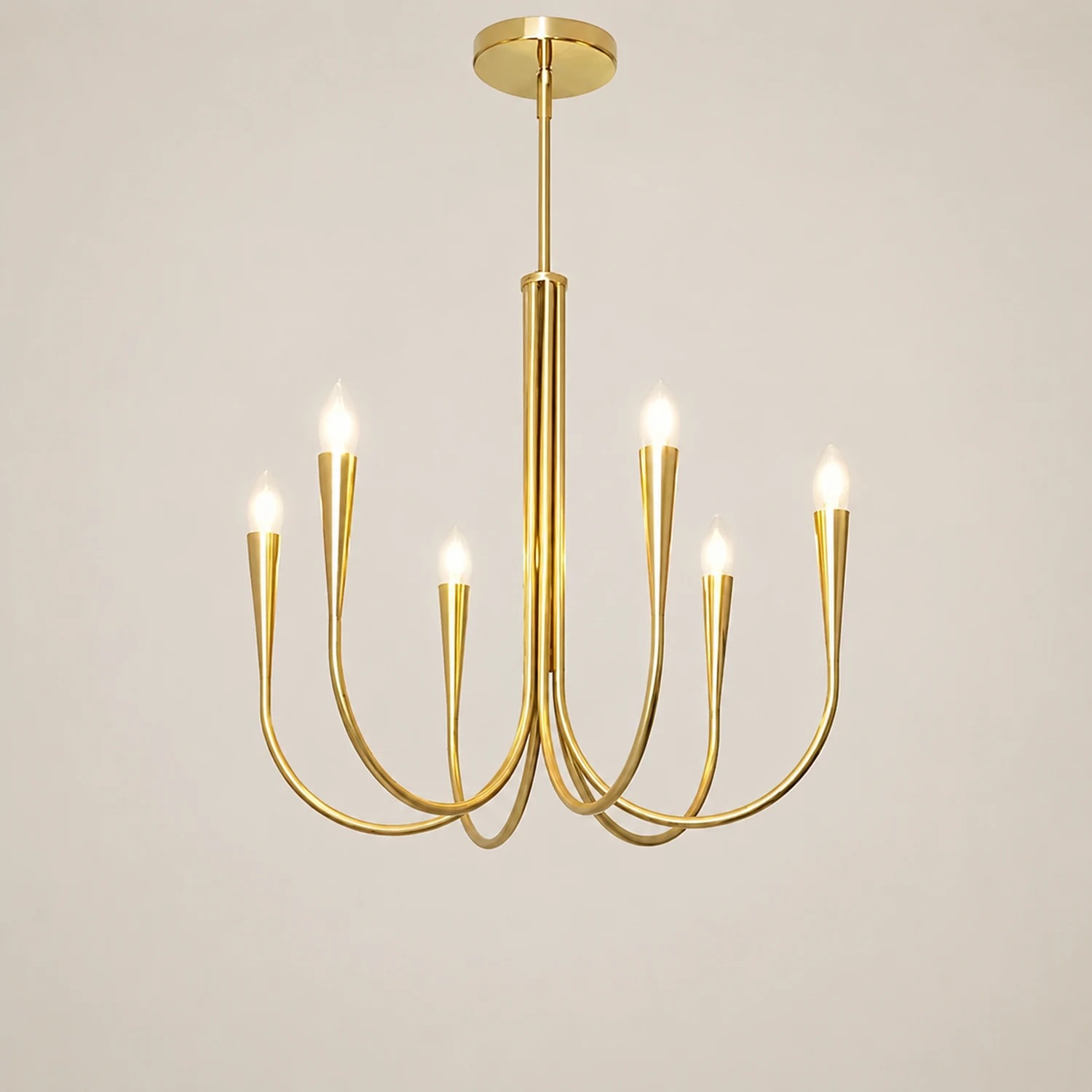 Hailie Modern Minimalist Chandelier Dinning Room, Black/Gold - Lumpaz