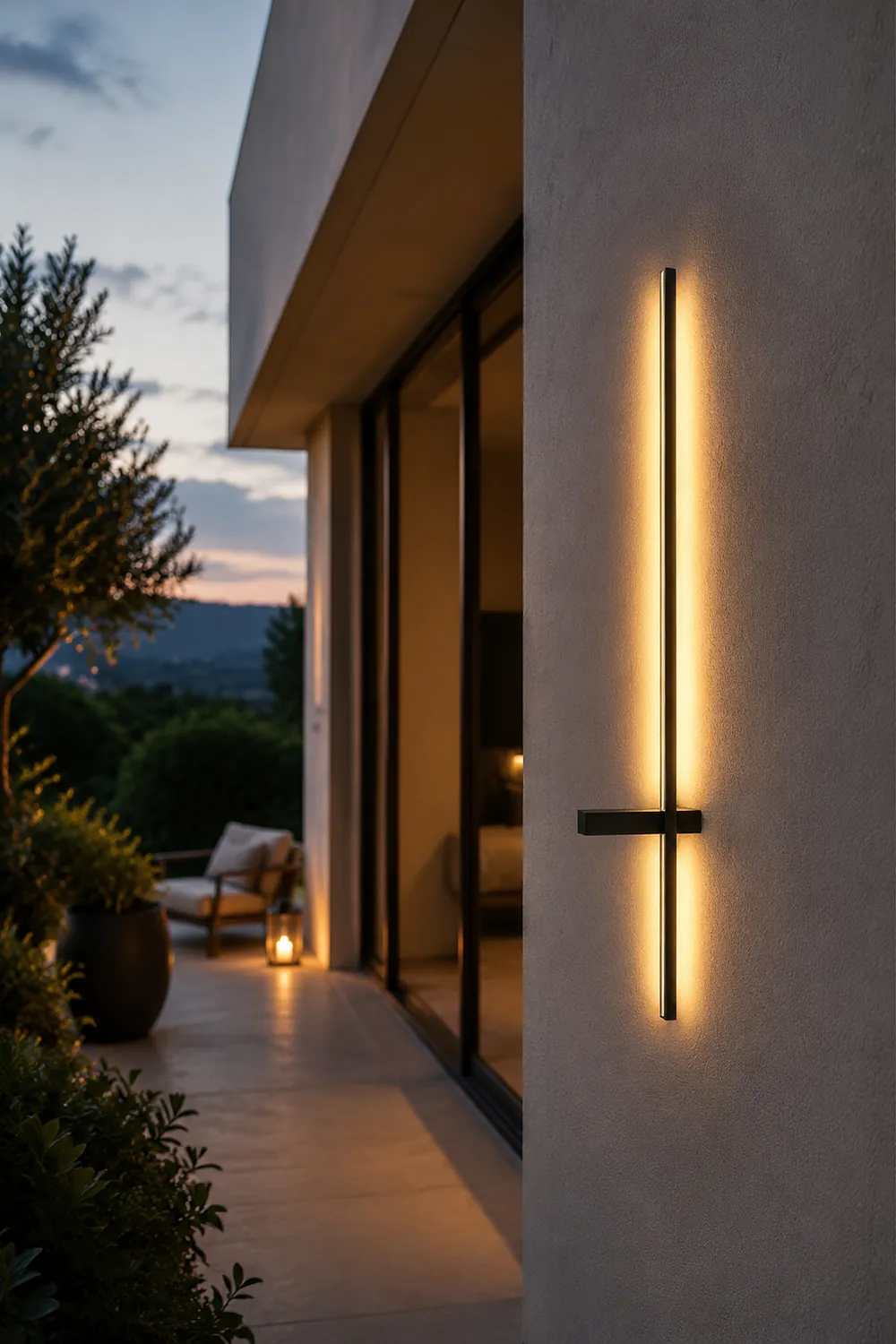 Line Strips Waterproof Led Black Modern Outdoor Wall Lights - Lumpaz