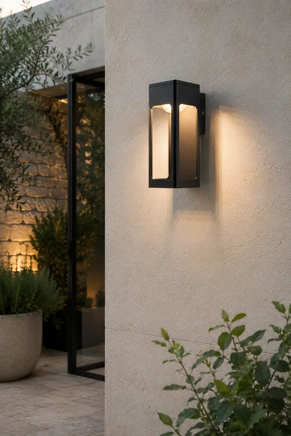 Rectangular IP65 LED Black Modern Outdoor Wall Sconce复制 - Lumpaz