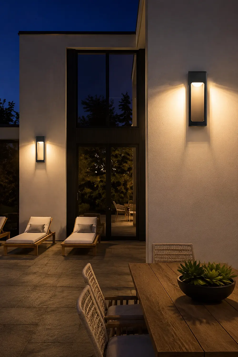 Rectangular IP65 LED Black Modern Outdoor Wall Sconce复制 - Lumpaz